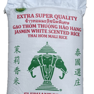 Three Head Elephant White Jasmine Rice 25lbs Bag